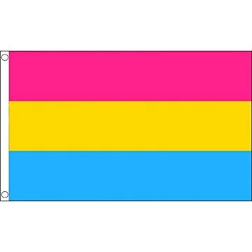 Drapeau Pansexualité 90x60cm - Drapeau omnisexualité - pansexuel 60 x 90 cm - Drapeaux