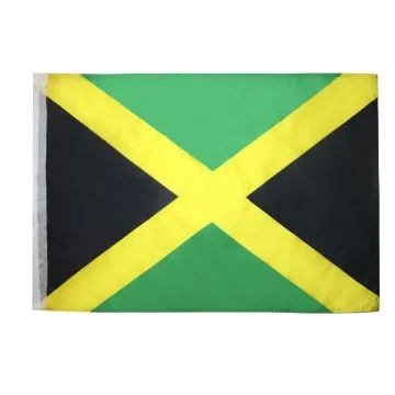 DRAPEAU JAMAÏQUE 90x60cm - DRAPEAU JAMAÏCAIN 60 x 90 cm Fourreau pour hampe