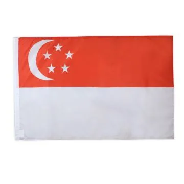 DRAPEAU SINGAPOUR 90x60cm - DRAPEAU SINGAPOURIEN 60 x 90 cm Fourreau pour hampe
