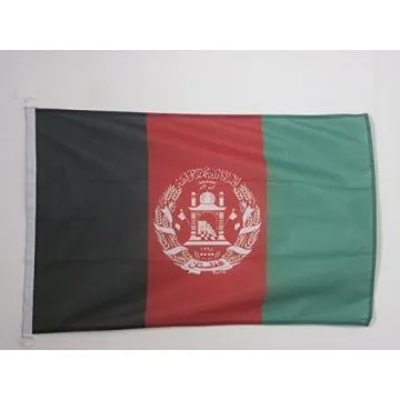 PAVILLON NAUTIQUE AFGHANISTAN 45x30cm - DRAPEAU DE BATEAU AFGHAN 30 x 45 cm