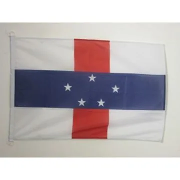 PAVILLON NAUTIQUE ANTILLES NÍ?ERLANDAISES 45x30cm - DRAPEAU DE BATEAU HOLLANDAIS 30 x 45 cm