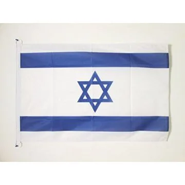 PAVILLON NAUTIQUE ISRAÍ?L 45x30cm - DRAPEAU DE BATEAU ISRAÍ?LIEN 30 x 45 cm