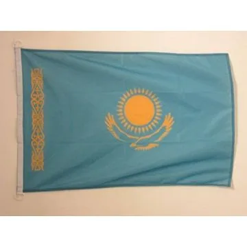 PAVILLON NAUTIQUE KAZAKHSTAN 45x30cm - DRAPEAU DE BATEAU KAZAKH 30 x 45 cm