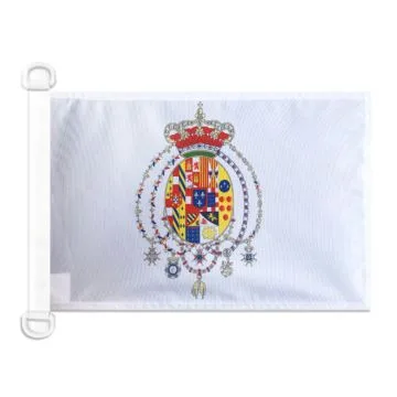 Pavillon nautique Royaume des Deux-Siciles 1816 45x30 cm Anneaux Plastiques
