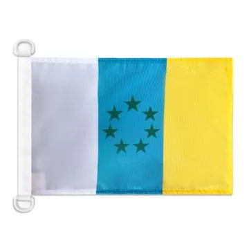 Pavillon nautique Canaries Indépendentiste 45x30 cm Anneaux Plastiques