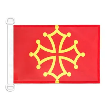Pavillon nautique Province du Languedoc 45x30 cm Anneaux Plastiques