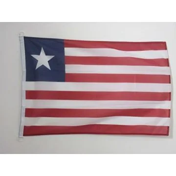 PAVILLON NAUTIQUE LIBÍ?RIA 45x30cm - DRAPEAU DE BATEAU LIBÍ?RIEN 30 x 45 cm