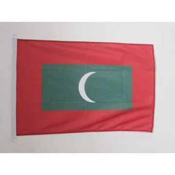 PAVILLON NAUTIQUE MALDIVES 45x30cm - DRAPEAU DE BATEAU MALDIVIEN 30 x 45 cm