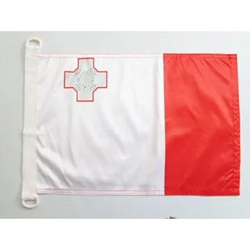 PAVILLON NAUTIQUE MALTE 45x30cm - DRAPEAU DE BATEAU MALTAIS 30 x 45 cm