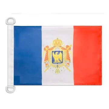 Pavillon nautique France Second Empire 1852-1870 45x30 cm Anneaux Plastiques
