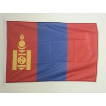 PAVILLON NAUTIQUE MONGOLIE 45x30cm - DRAPEAU DE BATEAU MONGOL 30 x 45 cm
