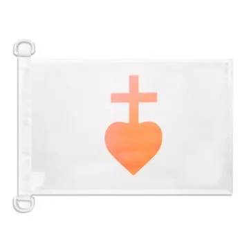 Pavillon nautique Sacré coeur de Jésus 45x30 cm Anneaux Plastiques