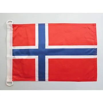 PAVILLON NAUTIQUE NORVÈGE 45x30cm - DRAPEAU DE BATEAU NORVÉGIEN 30 x 45 cm