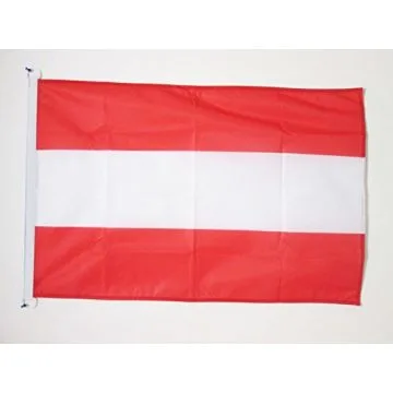 PAVILLON NAUTIQUE AUTRICHE 45x30cm - DRAPEAU DE BATEAU AUTRICHIEN 30 x 45 cm