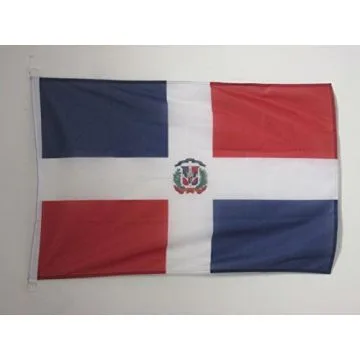 PAVILLON NAUTIQUE RÍ?PUBLIQUE DOMINICAINE 45x30cm - DRAPEAU DE BATEAU DOMINICAIN 30 x 45 cm