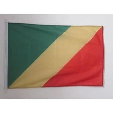 PAVILLON NAUTIQUE RÍ?PUBLIQUE DU CONGO 45x30cm - DRAPEAU DE BATEAU CONGOLAIS 30 x 45 cm