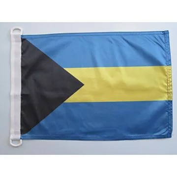 PAVILLON NAUTIQUE BAHAMAS 45x30cm - DRAPEAU DE BATEAU BAHAMÉEN 30 x 45 cm