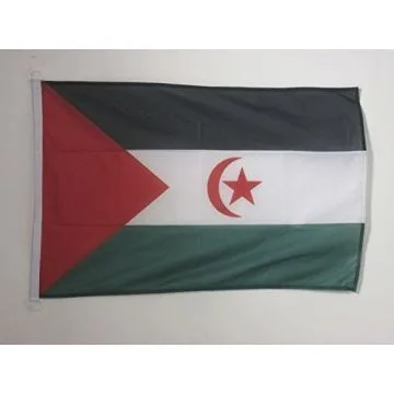 PAVILLON NAUTIQUE SAHARA OCCIDENTAL 45x30cm - DRAPEAU DE BATEAU SAHRAOUI 30 x 45 cm
