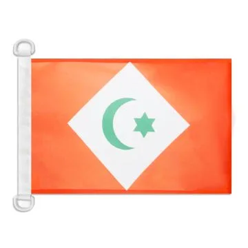 Pavillon nautique Rif indépendantiste au Maroc 45x30 cm Anneaux Plastiques