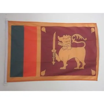 PAVILLON NAUTIQUE SRI LANKA 45x30cm - DRAPEAU DE BATEAU SRI LANKAIS 30 x 45 cm