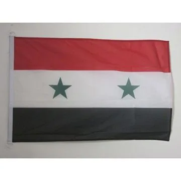 PAVILLON NAUTIQUE SYRIE 45x30cm - DRAPEAU DE BATEAU SYRIEN 30 x 45 cm