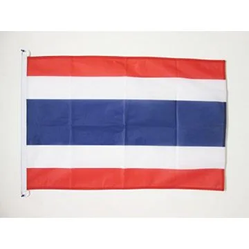 PAVILLON NAUTIQUE THAÏLANDE 45x30cm - DRAPEAU DE BATEAU THAÏLANDAIS 30 x 45 cm
