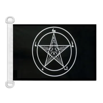 Pavillon nautique Baphomet Ordre du Temple 45x30 cm Anneaux Plastiques