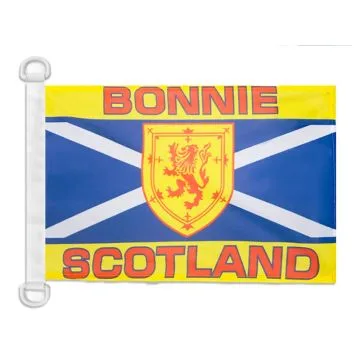 Pavillon nautique Ecosse Bonnie Scotland 45x30 cm Anneaux Plastiques
