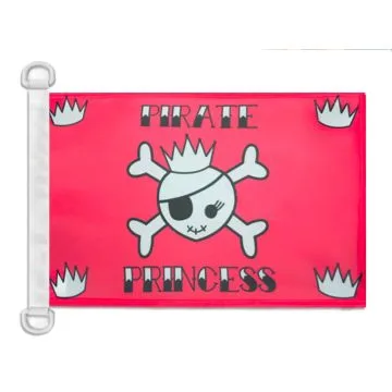 Pavillon nautique Pirate Princesse 45x30 cm Anneaux Plastiques
