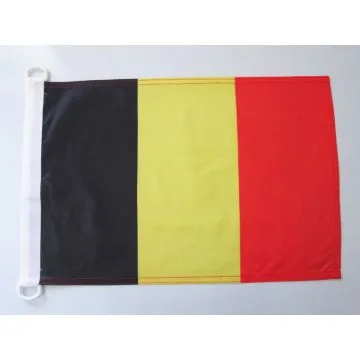 PAVILLON NAUTIQUE BELGIQUE 45x30cm - DRAPEAU DE BATEAU BELGE 30 x 45 cm