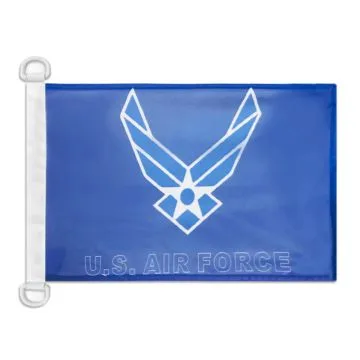 Pavillon nautique Force aérienne des États-Unis 45x30 cm Anneaux Plastiques