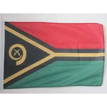 PAVILLON NAUTIQUE VANUATU 45x30cm - DRAPEAU DE BATEAU VANUATAIS 30 x 45 cm