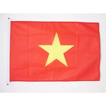 PAVILLON NAUTIQUE VIETNAM 45x30cm - DRAPEAU DE BATEAU VIETNAMIEN 30 x 45 cm