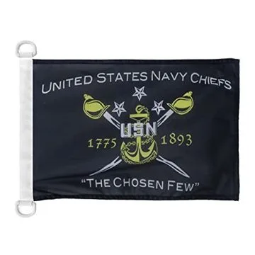 Pavillon nautique Chef Marine de guerre des États-Unis 45x30 cm Anneaux Plastiques