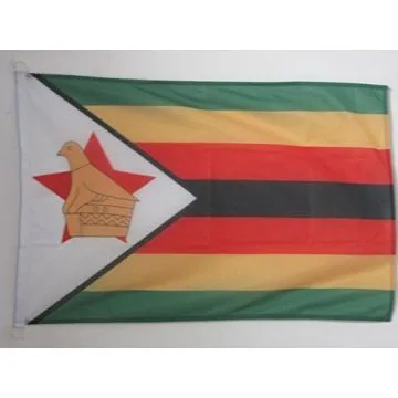 PAVILLON NAUTIQUE ZIMBABWE 45x30cm - DRAPEAU DE BATEAU ZIMBABWÍ?EN 30 x 45 cm