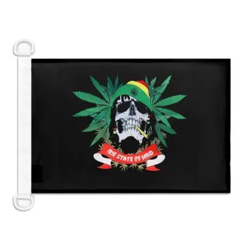 Pavillon nautique Pirate Rasta 45x30 cm Anneaux Plastiques
