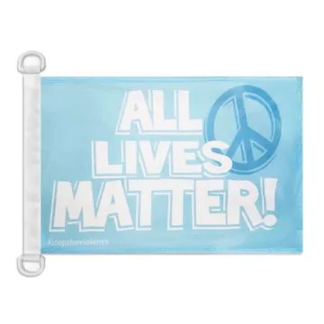 Pavillon nautique All Lives Matter 45x30 cm Anneaux Plastiques