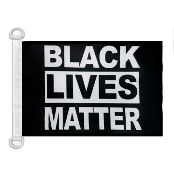 Pavillon nautique Black Lives Matter 45x30 cm Anneaux Plastiques