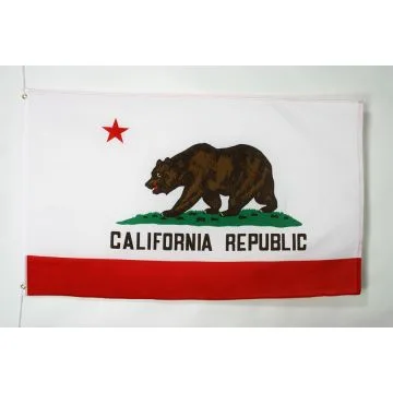 Pavillon nautique Californie 45x30cm - Drapeau de bateau californien - Etat américain - USA - Etats-Unis 30 x 45 cm