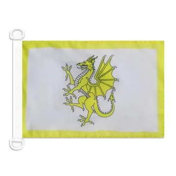 Pavillon nautique Dragon d'or du Pays de Galles 45x30 cm Anneaux Plastiques