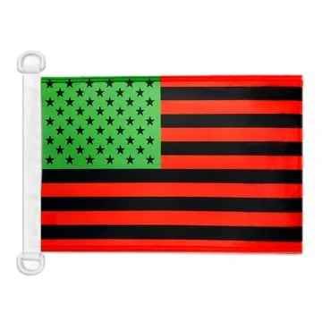 Pavillon nautique Afro-américain des Etats-Unis 45x30 cm Anneaux Plastiques
