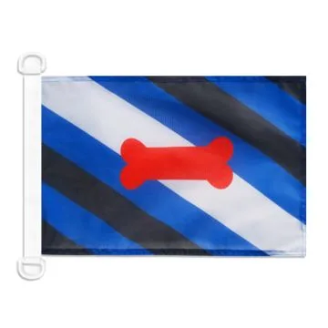 Pavillon nautique Puppy Pride fierté du chiot Cuir 45x30 cm Anneaux Plastiques