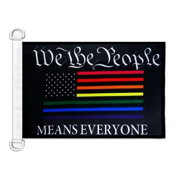 Pavillon nautique We the People Arc-en-ciel 45x30 cm Anneaux Plastiques