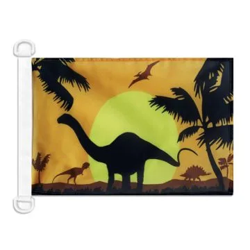 Pavillon nautique Silouhettes de Dinosaures 45x30 cm Anneaux Plastiques