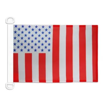 Pavillon nautique Etats-Unis Civil Paix 45x30 cm Anneaux Plastiques