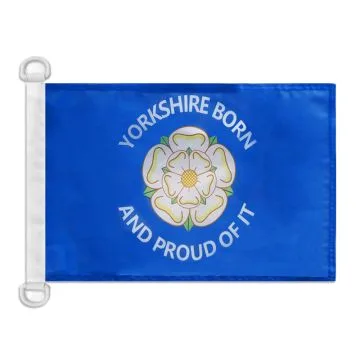 Pavillon nautique Yorkshire Born And Proud of It 45x30 cm Anneaux Plastiques