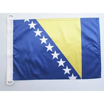 PAVILLON NAUTIQUE BOSNIE-HERZÉGOVINE 45x30cm - DRAPEAU DE BATEAU BOSNIAQUE 30 x 45 cm