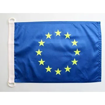 PAVILLON NAUTIQUE EUROPE 45x30cm - DRAPEAU DE BATEAU EUROPÉEN 30 x 45 cm