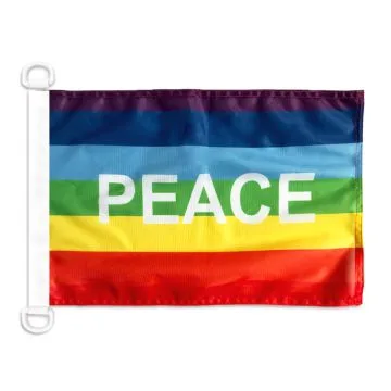 Pavillon nautique Arc-en-Ciel Peace 45x30 cm Anneaux Plastiques
