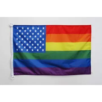 Pavillon nautique Arc-en-Ciel USA 45x30cm - Drapeau de bateau gay américain - Rainbow 30 x 45 cm